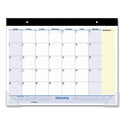 AT-A-GLANCE QuickNotes Desk Pad, 22 x 17, White/Blue/Yellow Sheets, Black Binding, Clear Corners, 13-Month: Jan 2025 to Jan 2026 (SK70000)