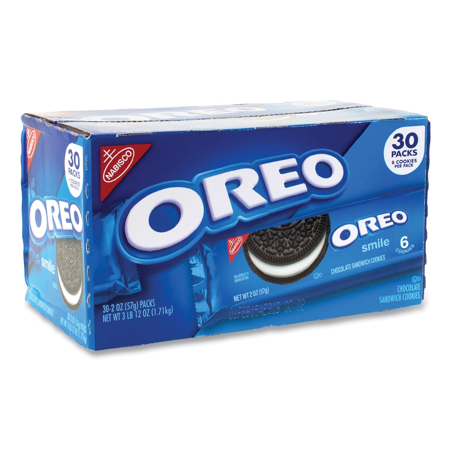 Nabisco Oreo Cookies Single Serve Packs, Chocolate, 2 oz Pack, 30/Box (22000421)