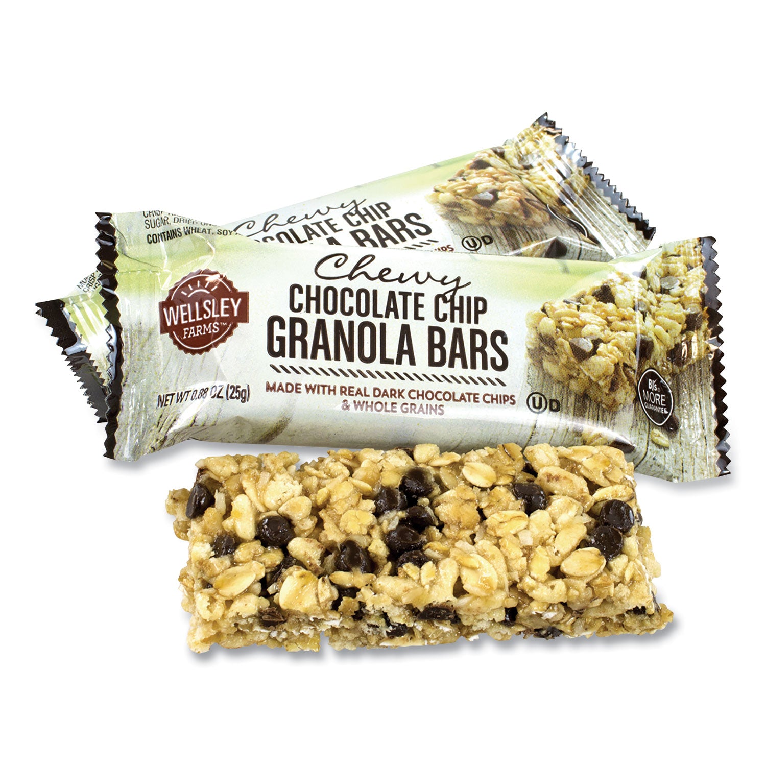 Wellsley Farms Chewy Chocolate Chip Granola Bars, 0.88 oz Bar, 60 Bars/Box (22000538)