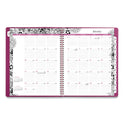 Cambridge Floradoodle Weekly/Monthly Professional Planner, Floral Artwork, 11 x 8.5, Black/White Cover, 12-Month (Jan-Dec): 2025 (589905)