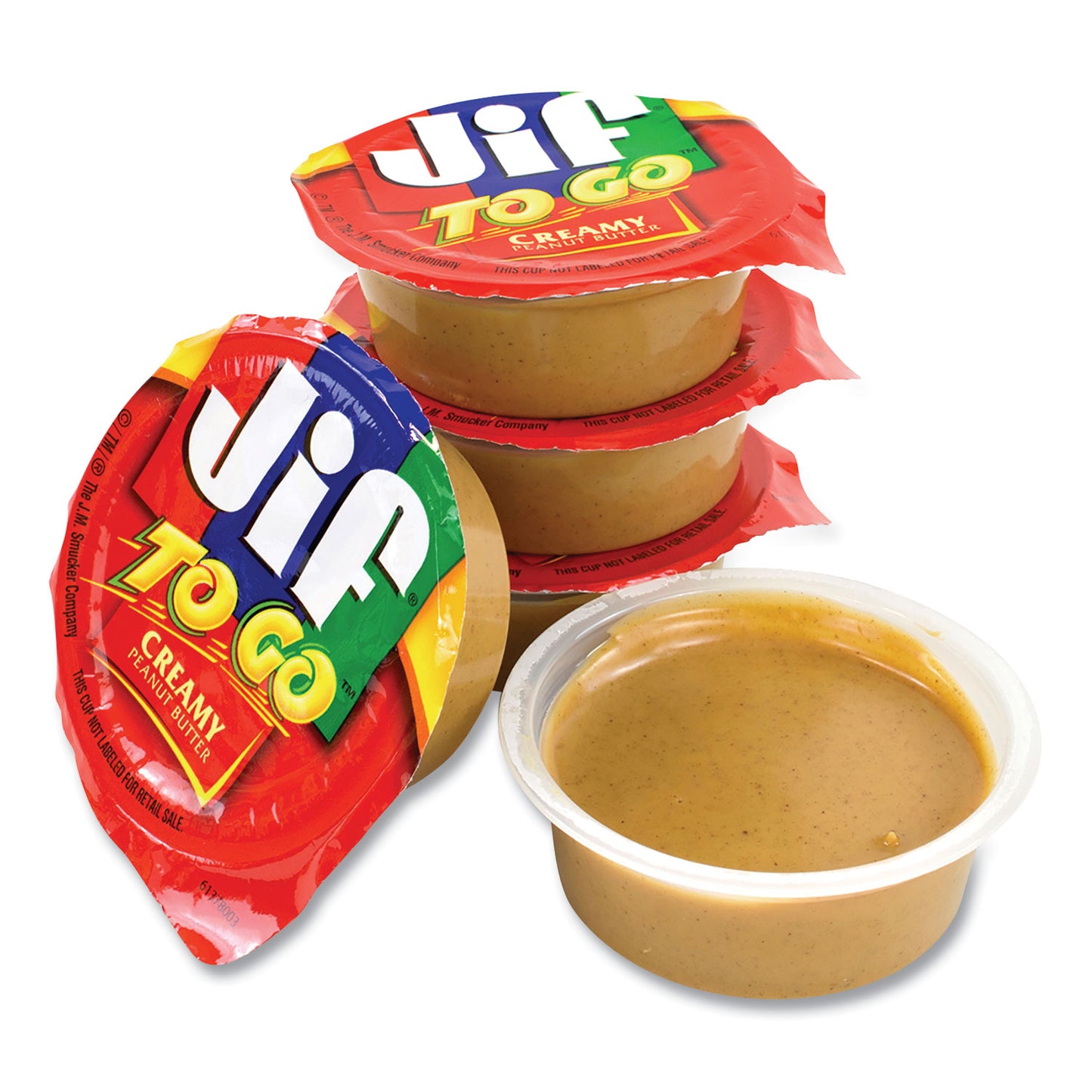 Jif Spreads, Creamy Peanut Butter, 1.5 oz Cup, 36 Cups/Box (22000535)