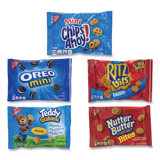 Nabisco Cookie and Cracker Classic Mix, Assorted Flavors, 1 oz Pack, 40 Packs/Box (22000086)