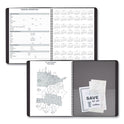 AT-A-GLANCE 24-Hour Daily Appointment Book, 11 x 8.5, Black Cover, 12-Month (Jan to Dec): 2025 (7021405)
