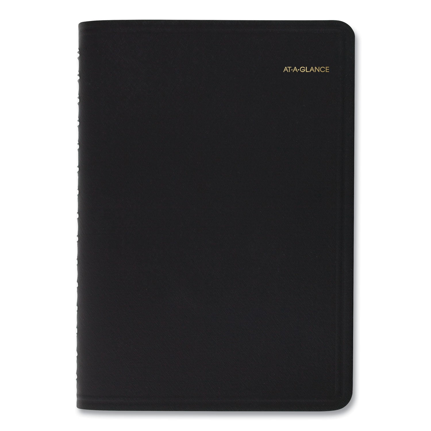 AT-A-GLANCE Daily Appointment Book with 30-Minute Appointments, 8 x 5, Black Cover, 12-Month (Jan to Dec): 2025 (7020705)