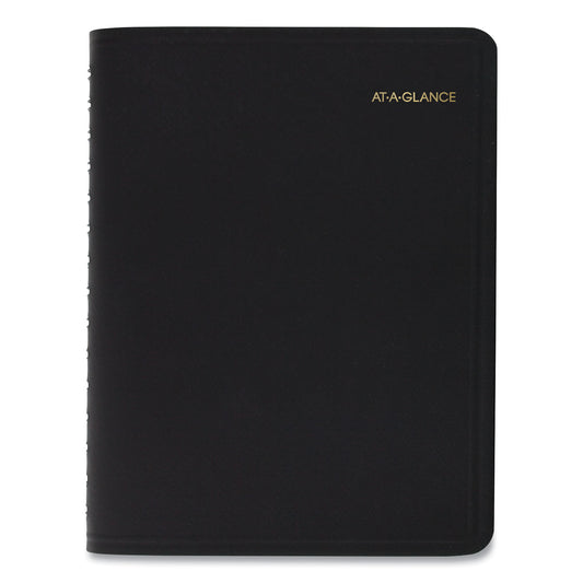 AT-A-GLANCE Four-Person Group Daily Appointment Book, 11 x 8, Black Cover, 12-Month (Jan to Dec): 2025 (7082205)