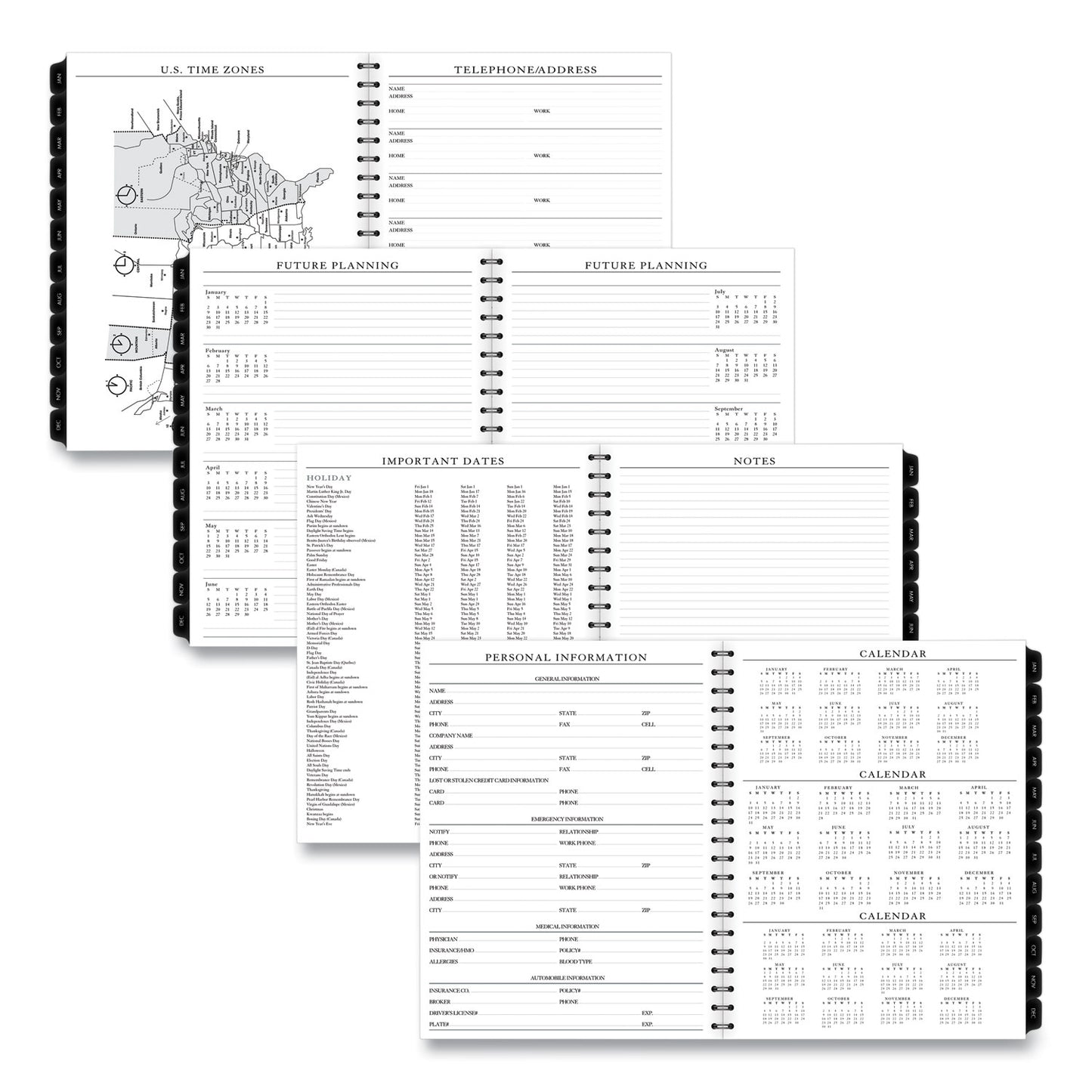 AT-A-GLANCE Executive Weekly/Monthly Planner Refill with 15-Minute Appointments, 11 x 8.25, White Sheets, 12-Month (Jan to Dec): 2025 (7091110)