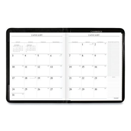 AT-A-GLANCE Executive Monthly Padfolio, 11 x 9, Black Cover, 13-Month: Jan 2025 to Jan 2026 (7029005)