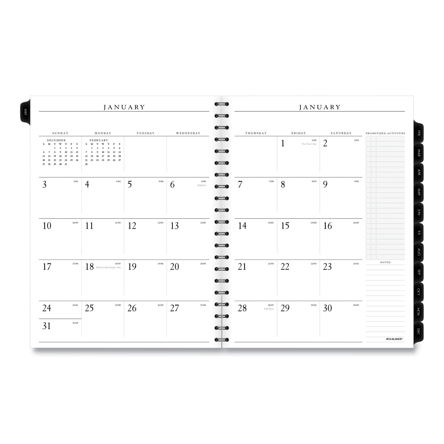 AT-A-GLANCE Executive Weekly/Monthly Planner Refill with 15-Minute Appointments, 11 x 8.25, White Sheets, 12-Month (Jan to Dec): 2025 (7091110)