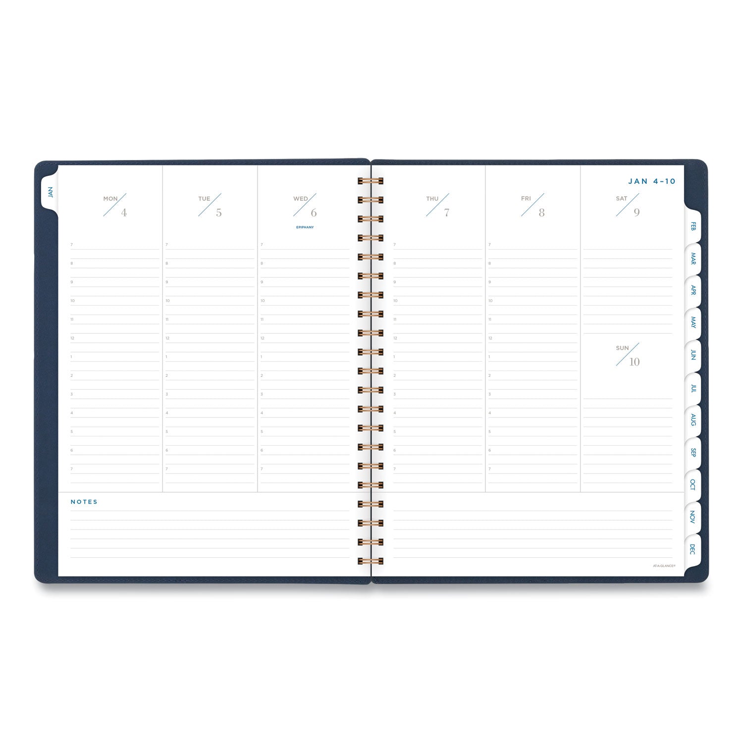 AT-A-GLANCE Signature Collection Firenze Navy Weekly/Monthly Planner, 11 x 8.5, Navy Cover, 13-Month: Jan 2025 to Jan 2026 (YP90520)
