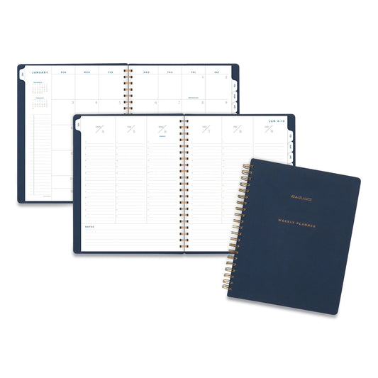 AT-A-GLANCE Signature Collection Firenze Navy Weekly/Monthly Planner, 11 x 8.5, Navy Cover, 13-Month: Jan 2025 to Jan 2026 (YP90520)