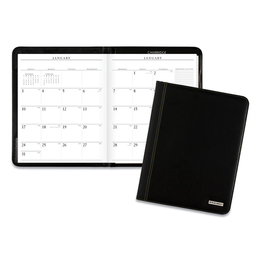 AT-A-GLANCE Executive Monthly Padfolio, 11 x 9, Black Cover, 13-Month: Jan 2025 to Jan 2026 (7029005)