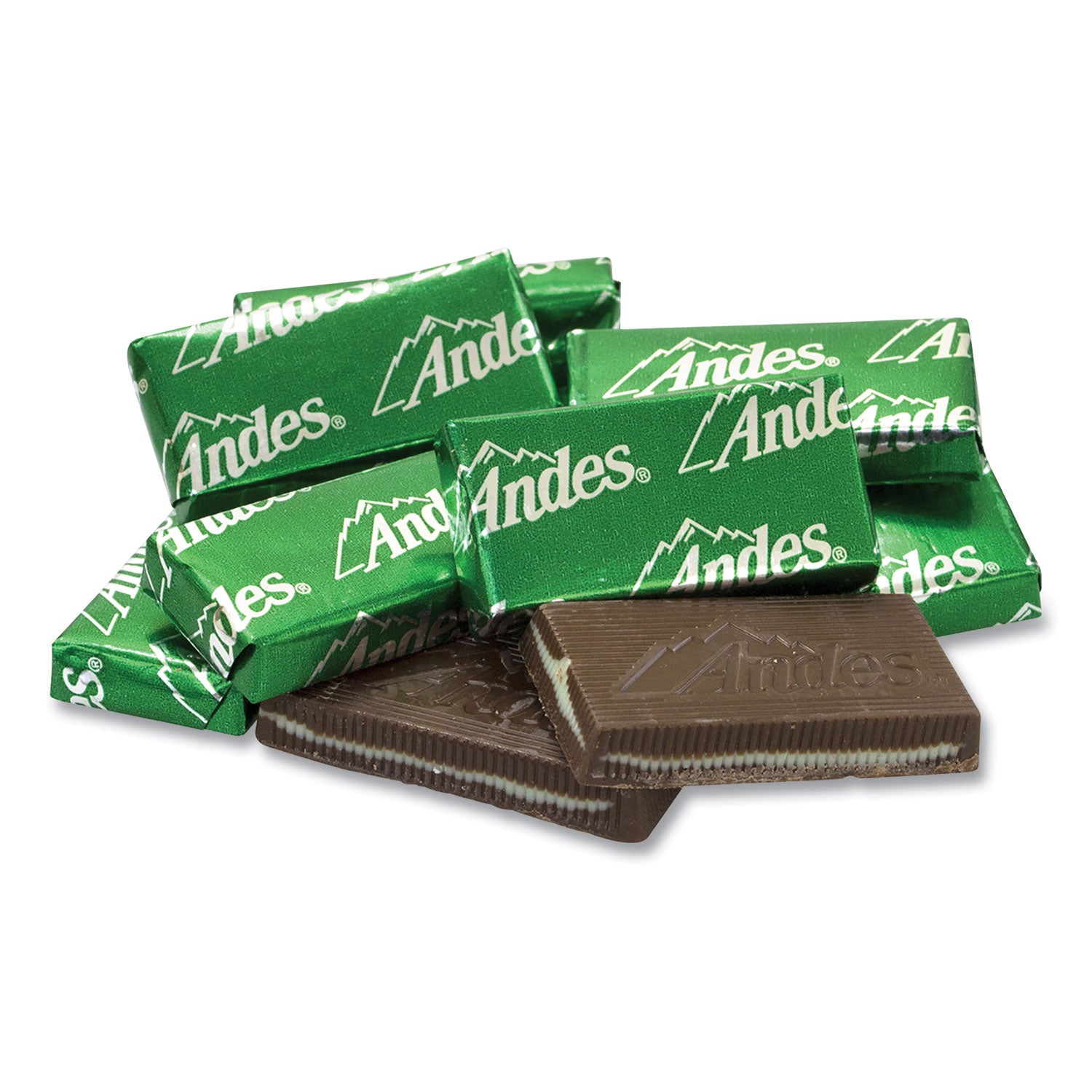 Andes Creme de Menthe Chocolate Mint Thins, 240 Pieces/40 oz Tub, 1 Tub/Carton (20906034)