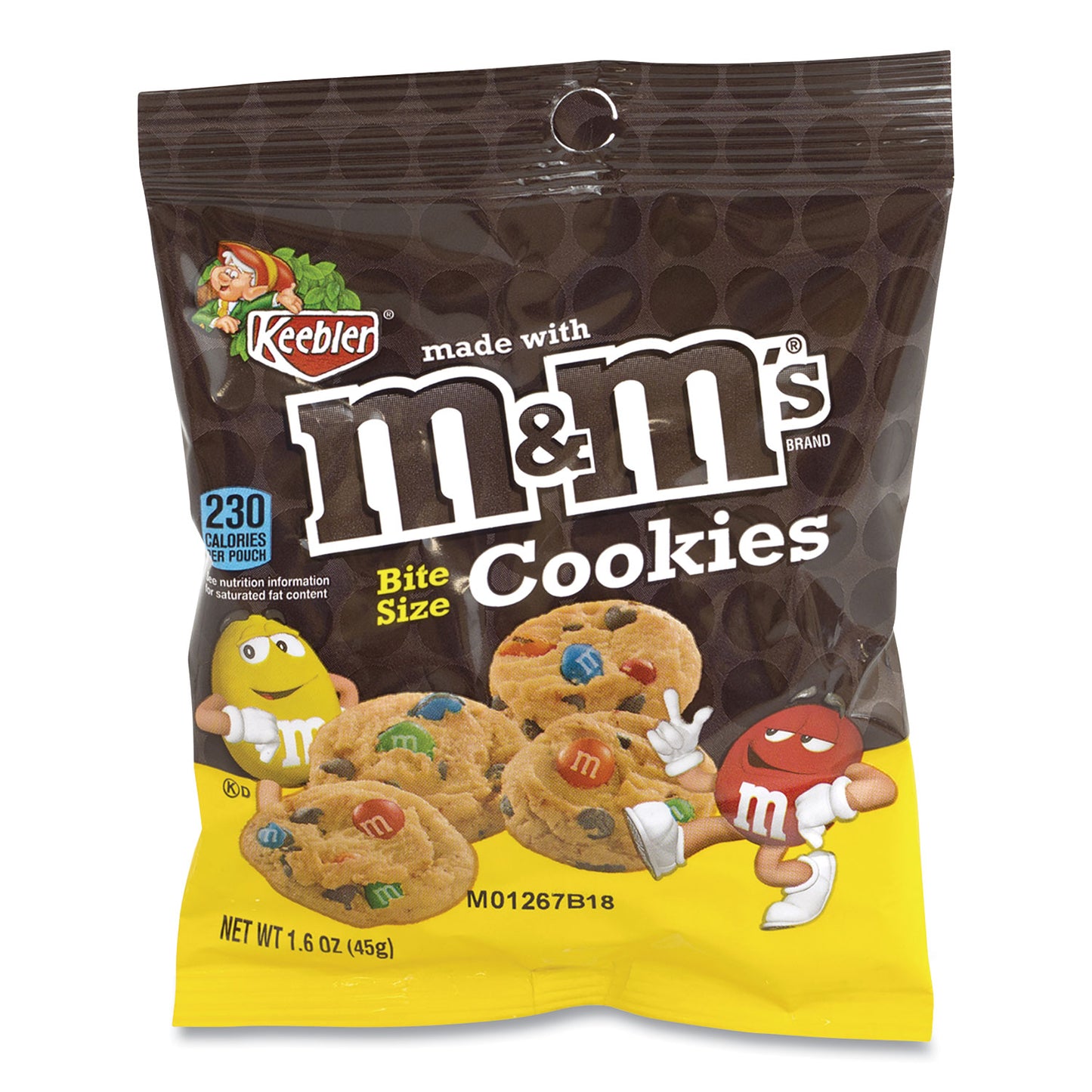 Keebler Mini Cookie Snack Packs, Chocolate Chip/MandMs, 1.6 oz Pouch, 30 Pouches/Carton (20900466)