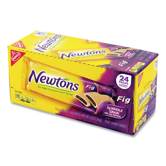 Nabisco Fig Newtons, 2 oz Pack, 2 Cookies/Pack 24 Packs/Box (22000462)