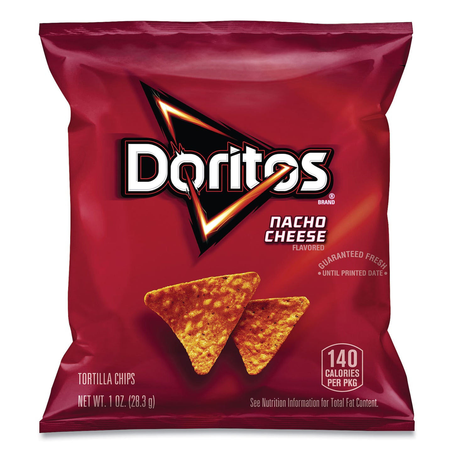 Doritos Nacho Cheese Tortilla Chips, 1 oz Snack Bag, 50/Carton (22000475)