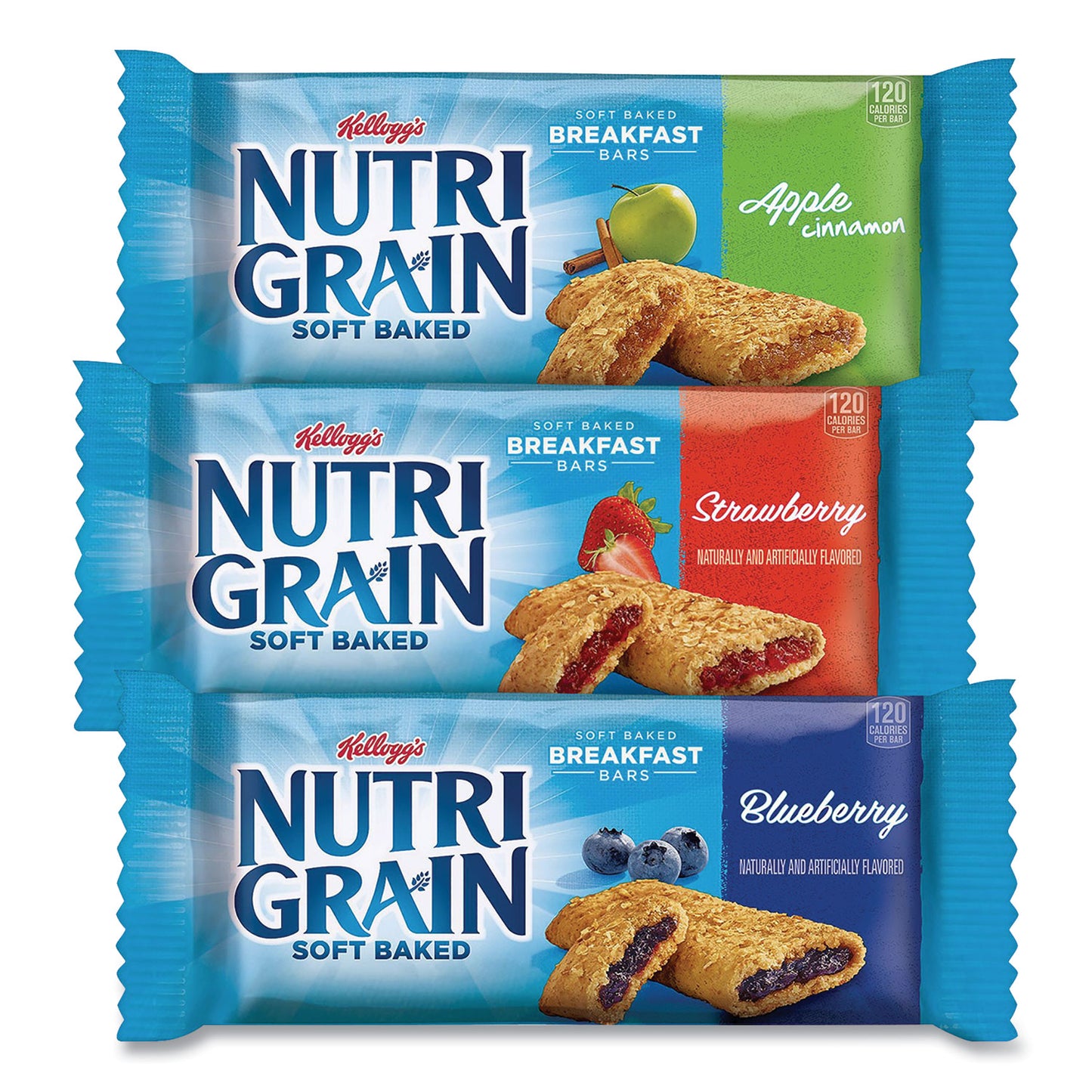 s Nutri-Grain Soft Baked Breakfast Bars, Assorted, 1.3 oz Bar, 48/Carton (22000508)