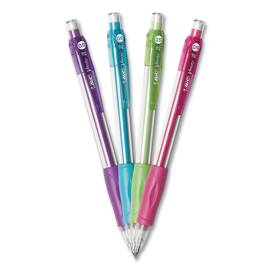 BIC Velocity Original Mechanical Pencil, 0.9 mm, HB (#2), Black Lead, Assorted Barrel Colors, 5/Pack (41021)