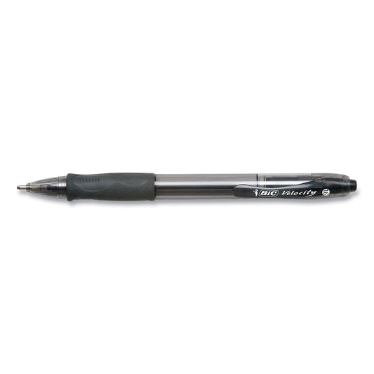 BIC GLIDE Bold Ballpoint Pen, Retractable, Bold 1.6 mm, Black Ink, Translucent Black Barrel, 4/Pack (VLGBP41BLK)