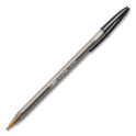 BIC Cristal Xtra Bold Ballpoint Pen, Stick, Bold 1.6 mm, Black Ink, Clear Barrel, 24/Pack (MSBP241BLK)