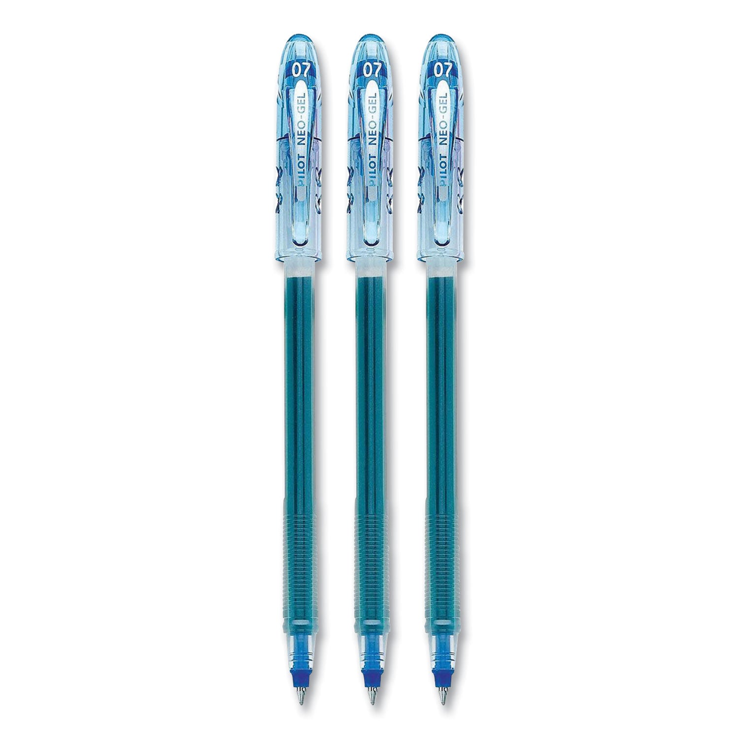 Pilot Neo-Gel Gel Pen, Stick, Fine 0.7 mm, Blue Ink, Translucent Blue Barrel, 48/Pack (84072)