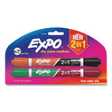 EXPO 2-in-1 Dry Erase Markers, Medium Chisel Tip, Assorted Colors, 2/Pack (1944654)