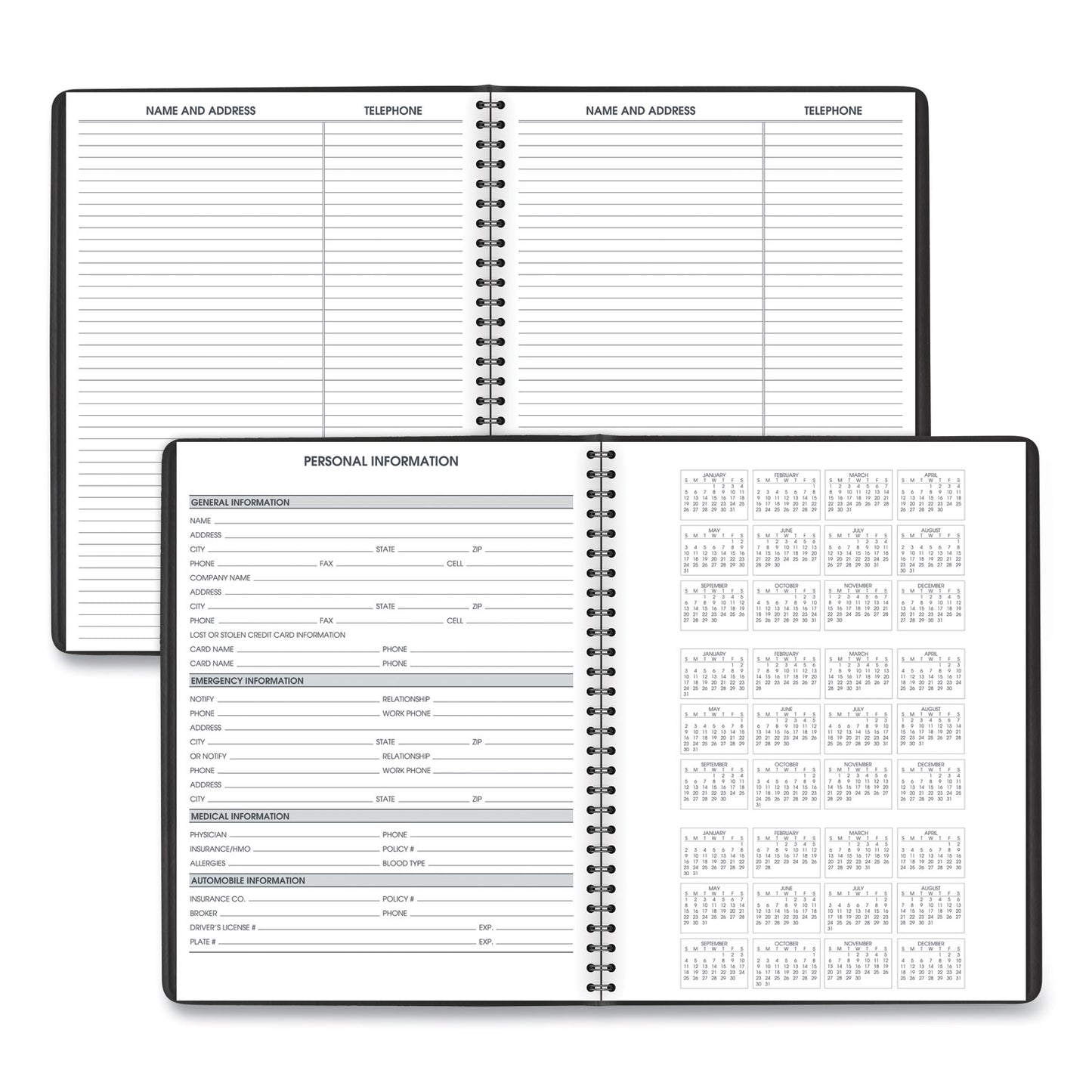 AT-A-GLANCE Weekly Appointment Book, 11 x 8.25, Black Cover, 13-Month: Jan 2025 to Jan 2026 (7095005)