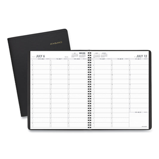 AT-A-GLANCE Weekly Appointment Book, 11 x 8.25, Black Cover, 14-Month (July to Aug): 2024 to 2025 (7095705)