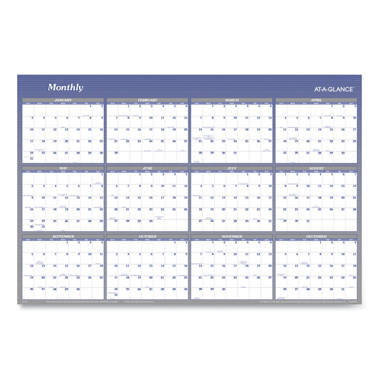 AT-A-GLANCE Vertical/Horizontal Erasable Quarterly/Monthly Wall Planner, 32 x 48, 12-Month (Jan to Dec): 2025 (A1152)