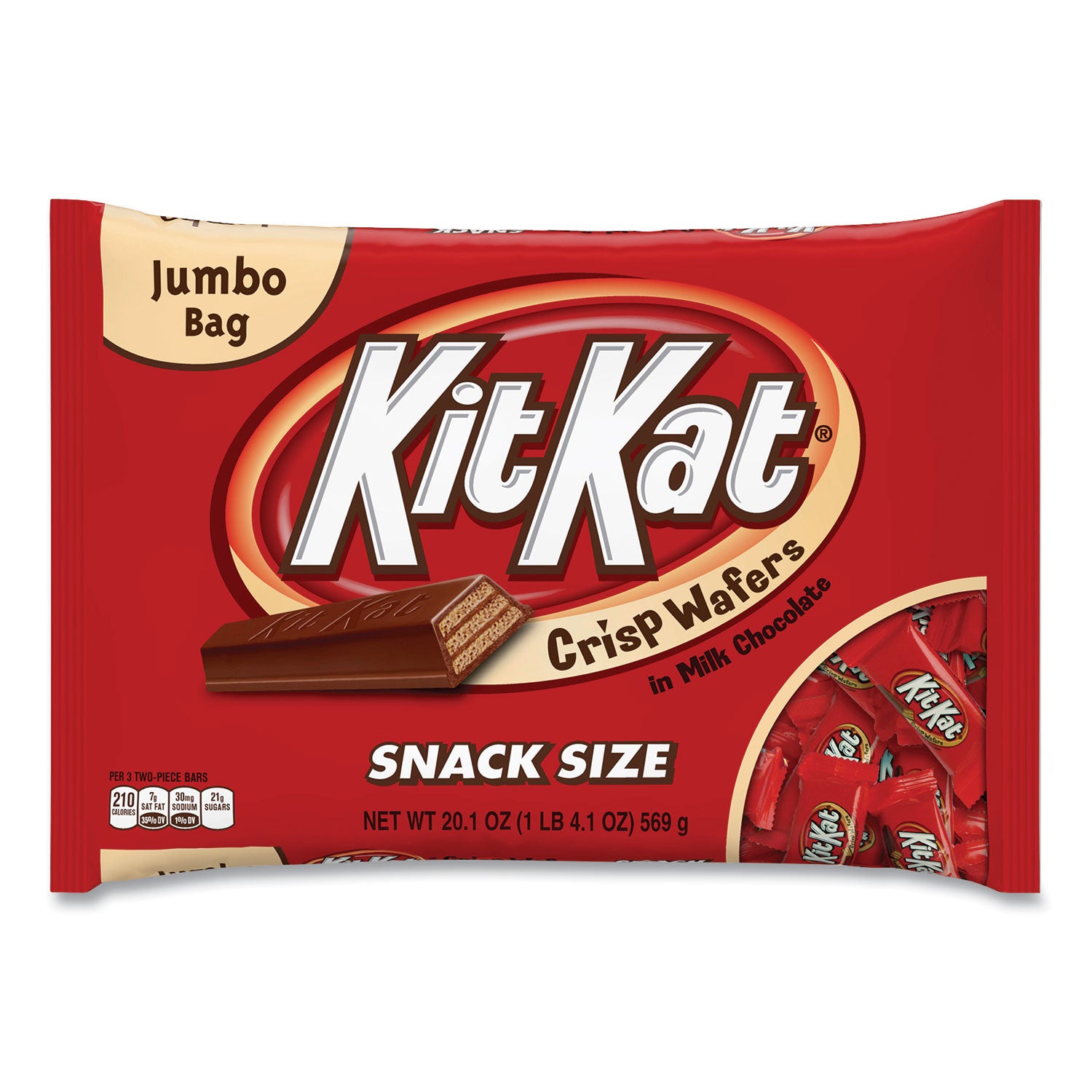 Kit Kat Snack Size, Crisp Wafers in Milk Chocolate, 20.1 oz Bag (24600011)