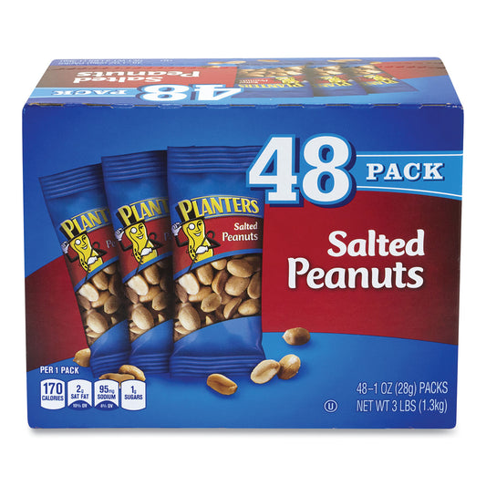 Planters Salted Peanuts, 1 oz Pack, 48/Box (22000760)