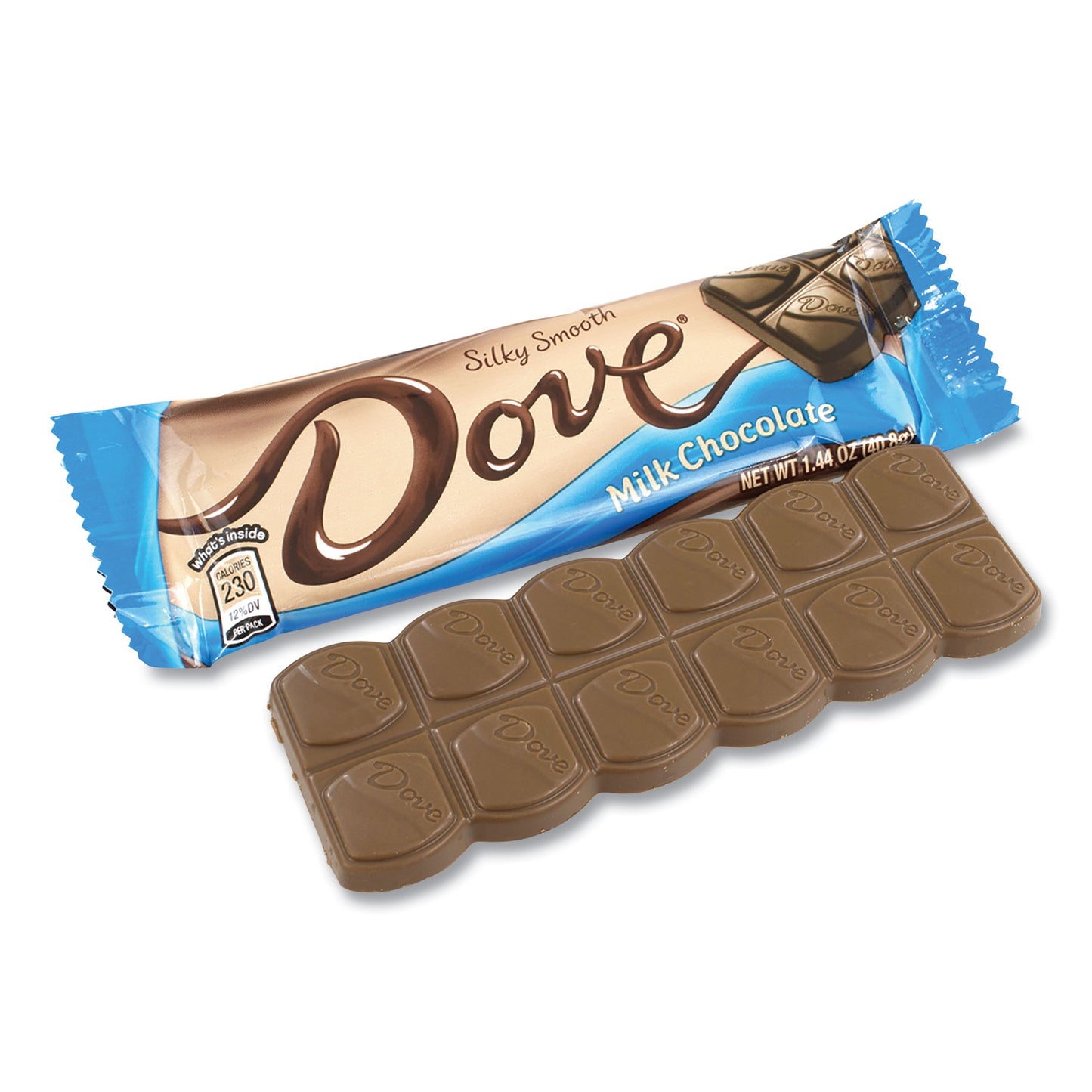 Dove Chocolate Milk Chocolate Bars, 1.44 oz, 18 Bars/Carton (20900468)