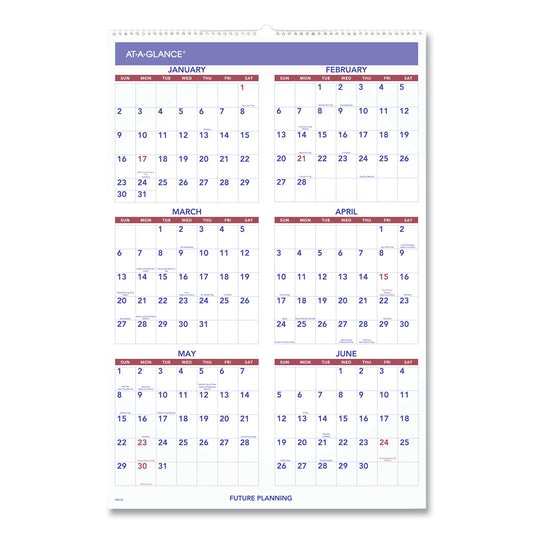 AT-A-GLANCE Monthly Wall Calendar with Ruled Daily Blocks, 20 x 30, White Sheets, 12-Month (Jan to Dec): 2025 (PM428)