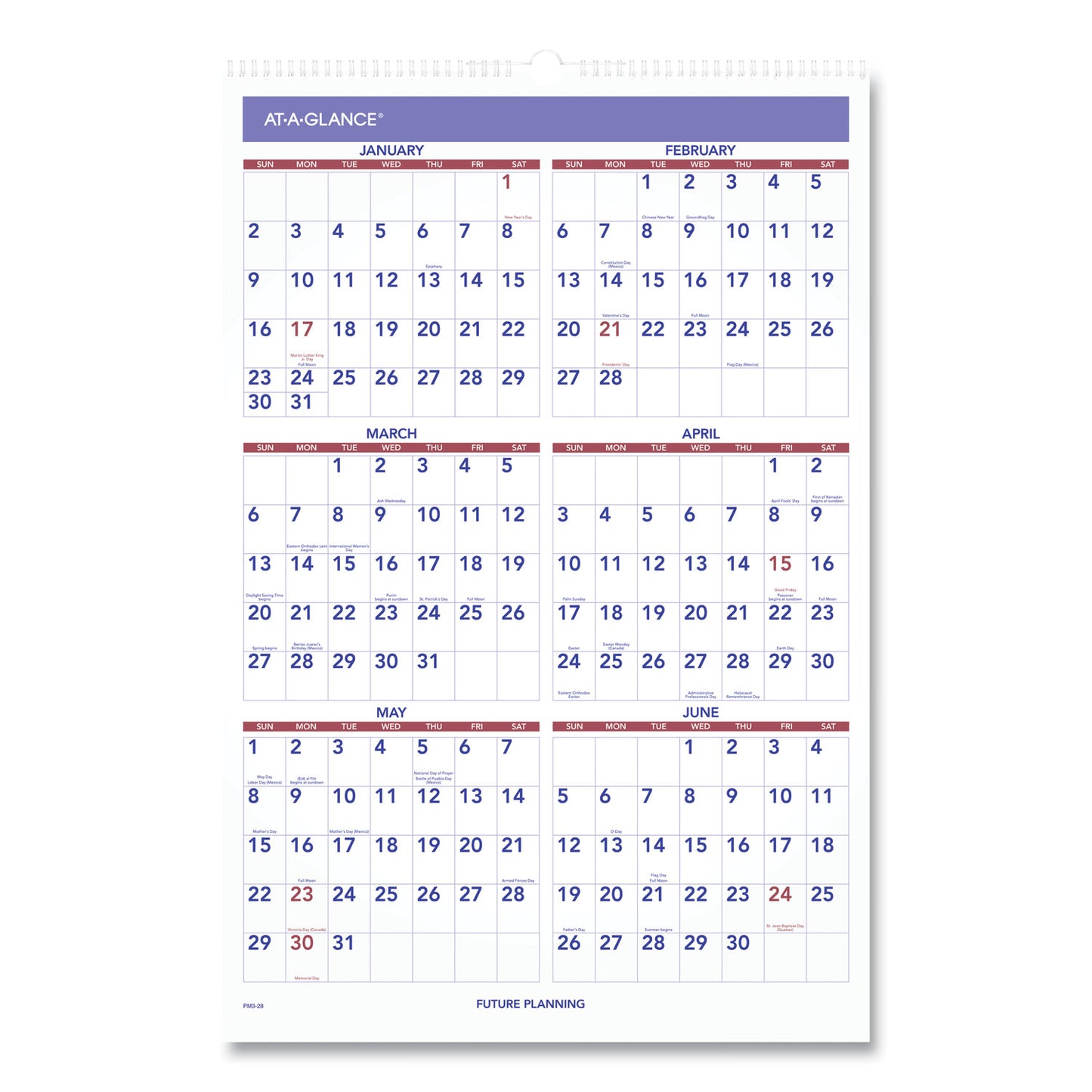 AT-A-GLANCE Monthly Wall Calendar with Ruled Daily Blocks, 15.5 x 22.75, White Sheets, 12-Month (Jan to Dec): 2025 (PM328)