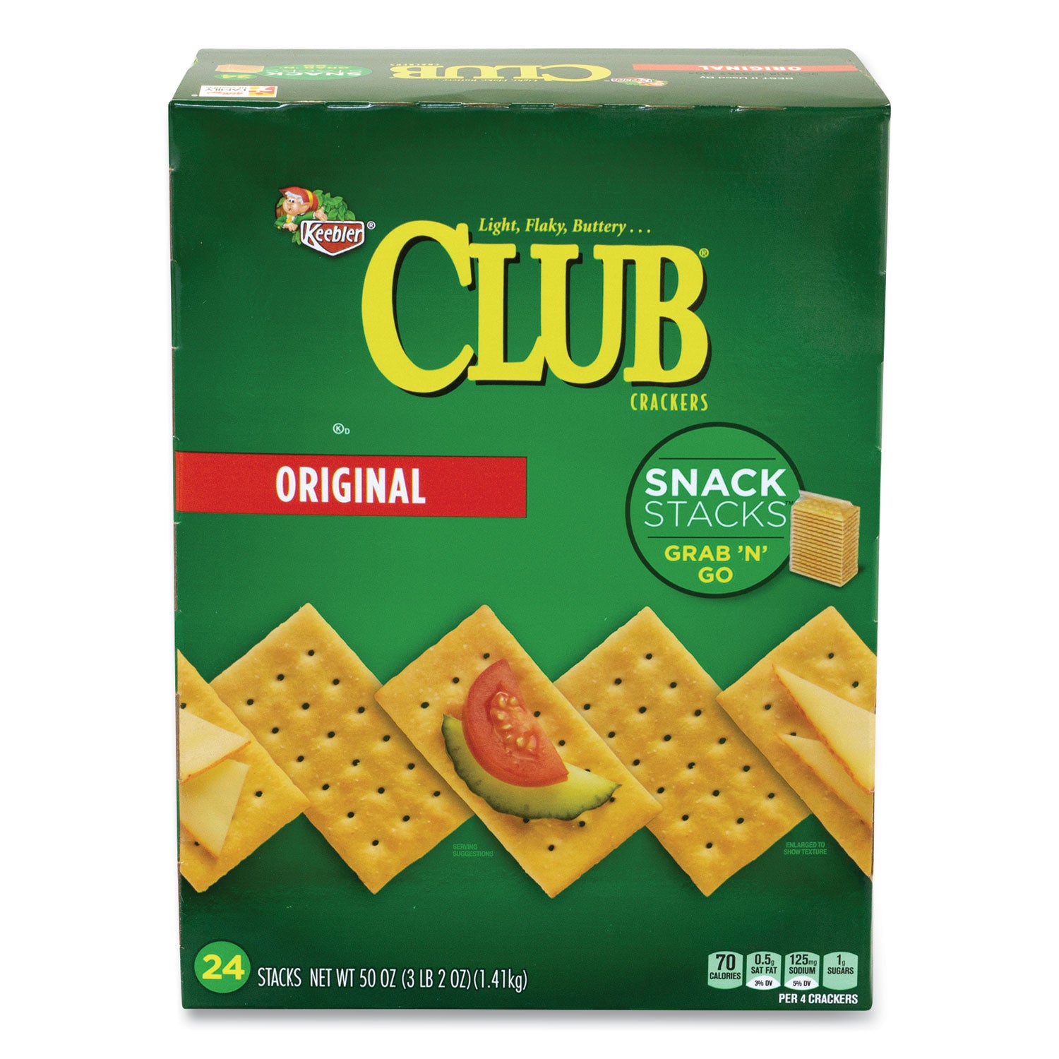 Keebler Original Club Crackers Snack Stacks, 50 oz Box (90000124)