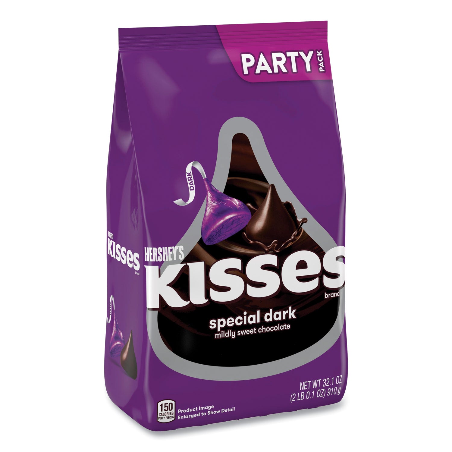 Hershey's KISSES Special Dark Chocolate Candy, Party Pack, 32.1 oz Bag (24600419)