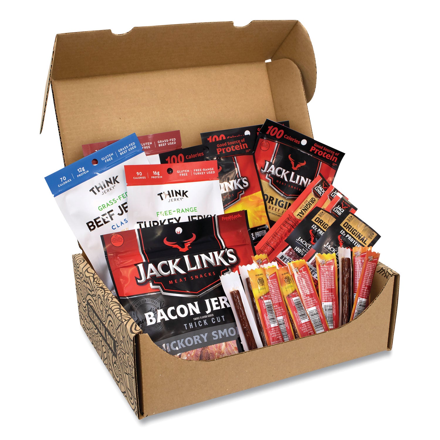 Snack Box Pros Big Beef Jerky Box, 29 Assorted Snacks/Box (700S0020)