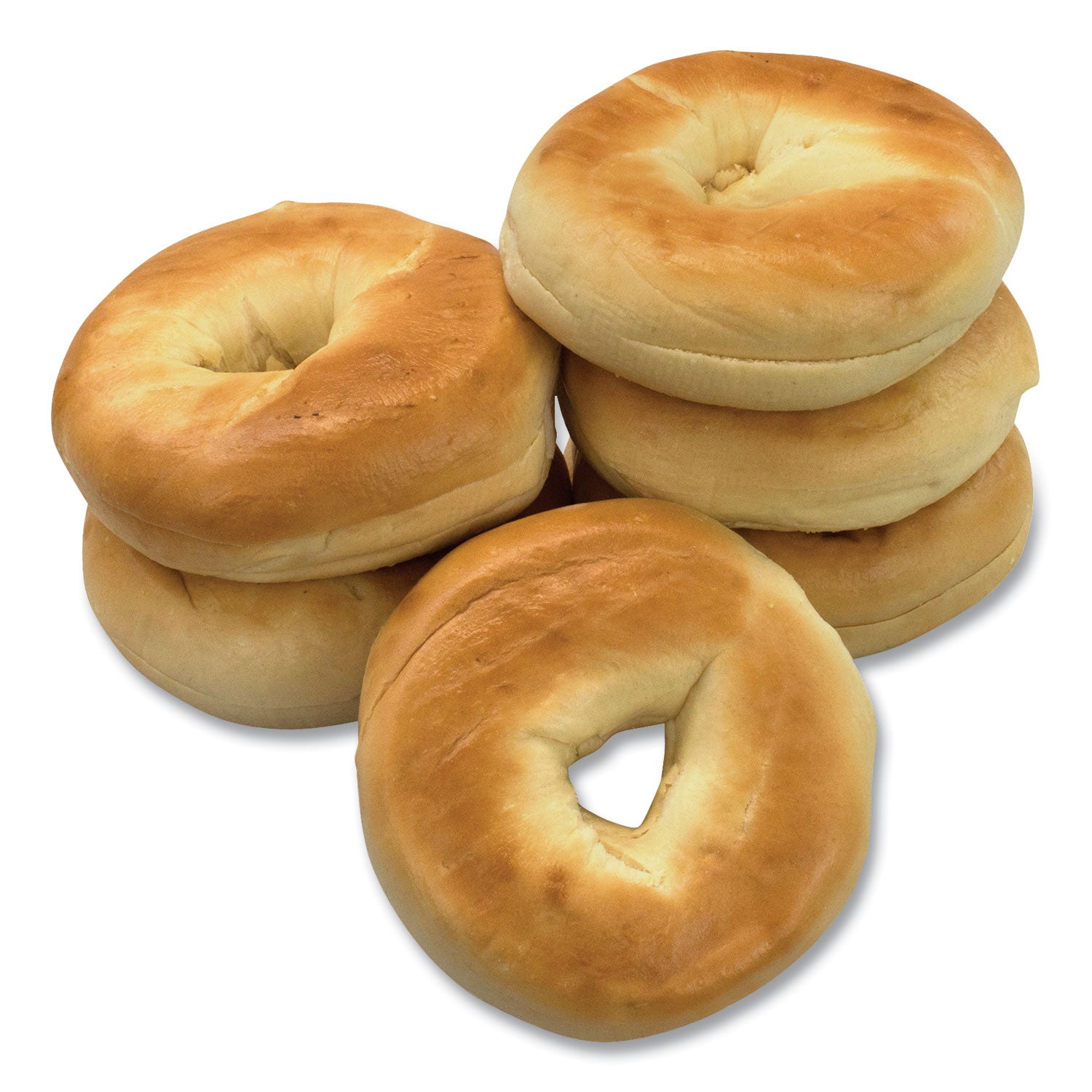 National Brand Fresh Plain Bagels, 6/Carton (90000074)