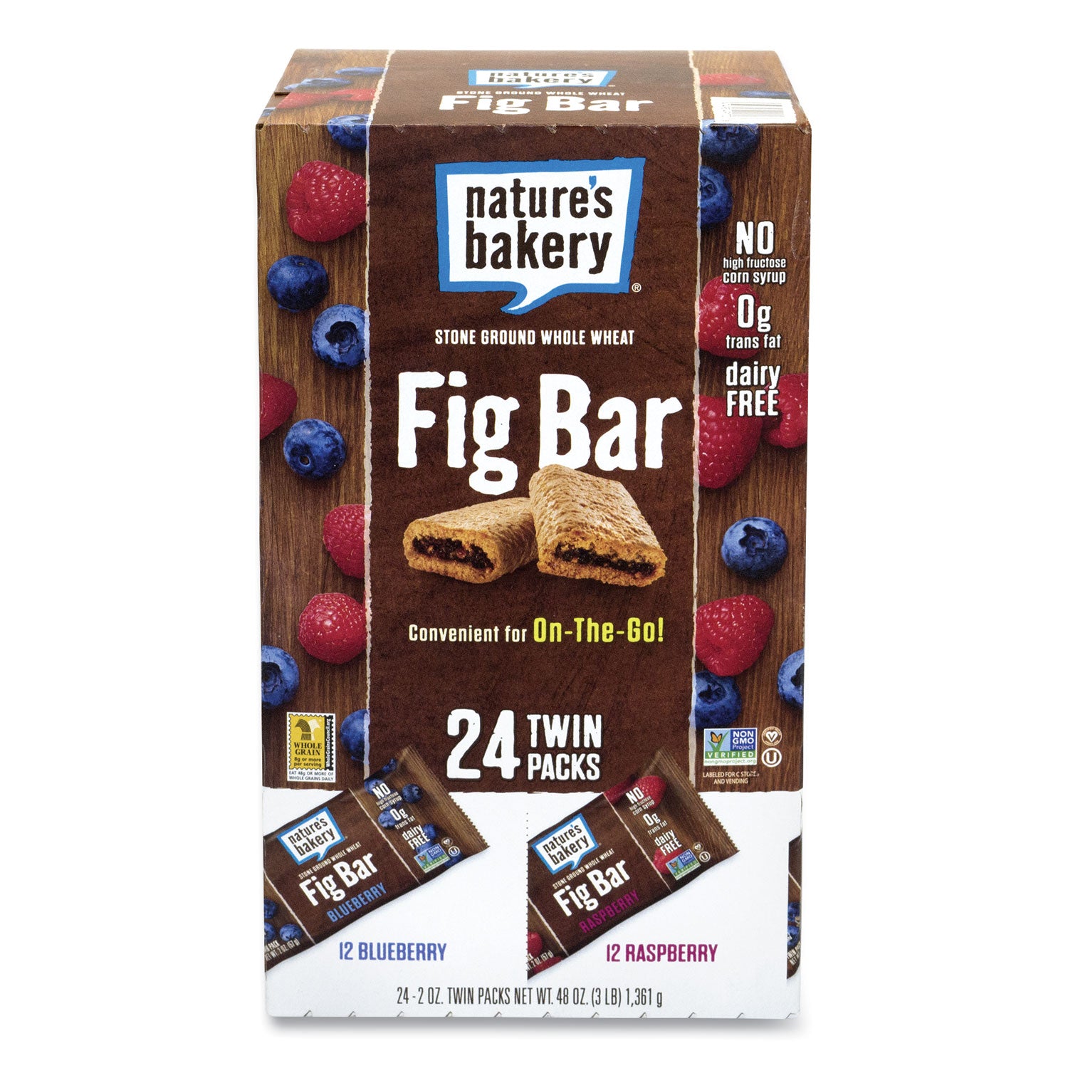 Nature's Bakery Fig Bars Variety Pack, 2 oz Twin Pack, 24 Twin Packs/Box (90000151)