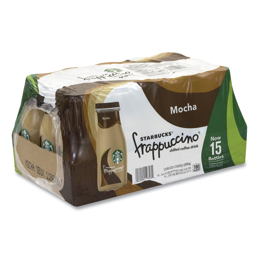 Starbucks Frappuccino Coffee, 9.5 oz Bottle, Mocha, 15/Carton (90000049)