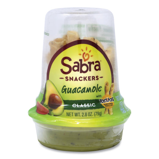 Sabra Grab and Go Guacamole with Tostitos Tortilla Chips, 2.8 oz Cup, 6 Cups/Pack (90200453)