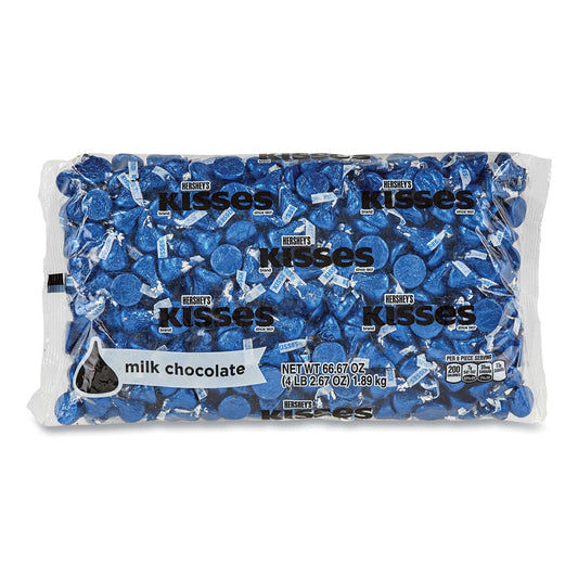 Hershey's KISSES, Milk Chocolate, Dark Blue Wrappers, 66.7 oz Bag (24600082)