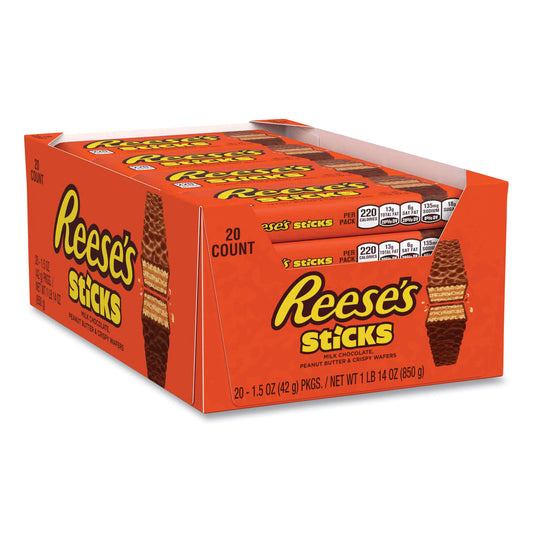 Reese's STICKS Wafer Bar, 1.5 oz Bar, 20 Bars/Box (24600183)