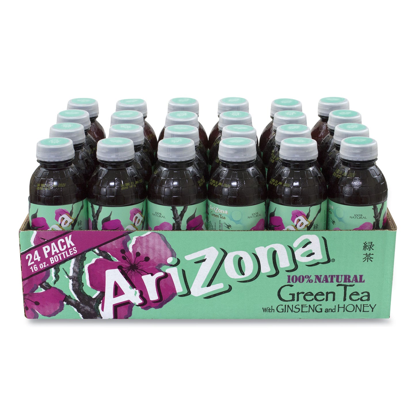 Arizona Green Tea with Ginseng and Honey, 16 oz Bottles, 24/Carton (90000086)