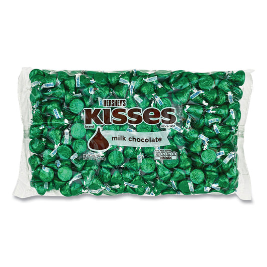 Hershey's KISSES, Milk Chocolate, Green Wrappers, 66.7 oz Bag (24600087)