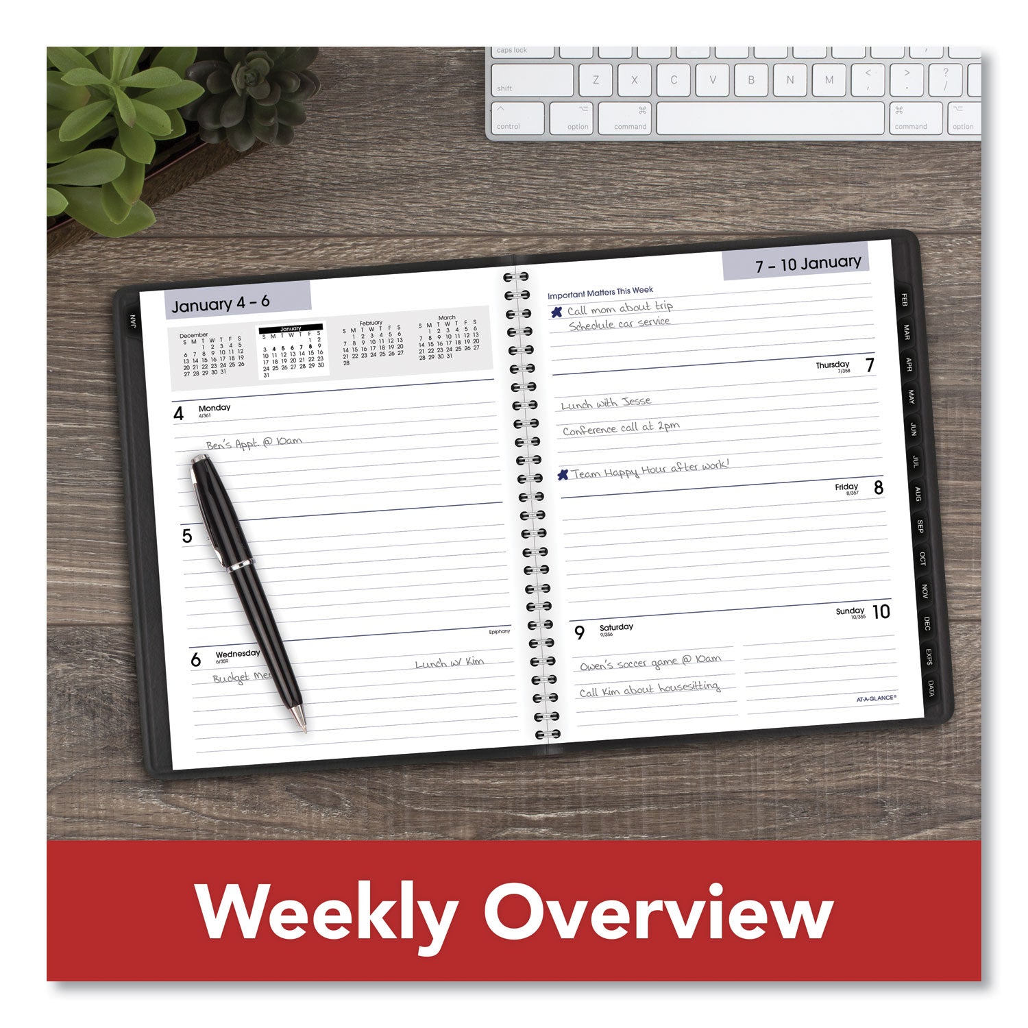 DayMinder G54500 At-A-Glance Executive Weekly/Monthly Planner