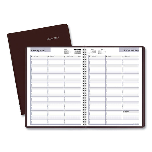 AT-A-GLANCE DayMinder Weekly Appointment Book, Vertical-Column Format, 11 x 8, Burgundy Cover, 12-Month (Jan to Dec): 2025 (G52014)