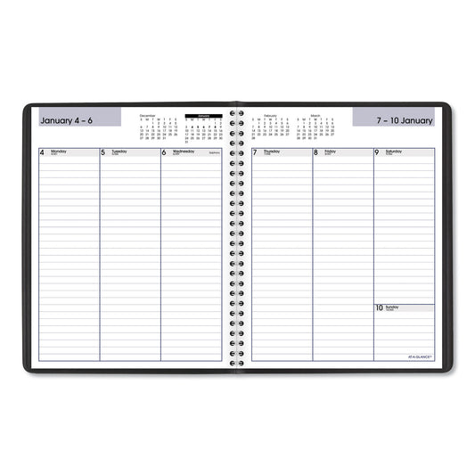 AT-A-GLANCE DayMinder Weekly Planner, Vertical-Column Format, 8.75 x 7, Black Cover, 12-Month (Jan to Dec): 2025 (G59000)