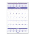 AT-A-GLANCE Three-Month Wall Calendar, 15.5 x 22.75, White Sheets, 12-Month (Jan to Dec): 2025 (PM628)