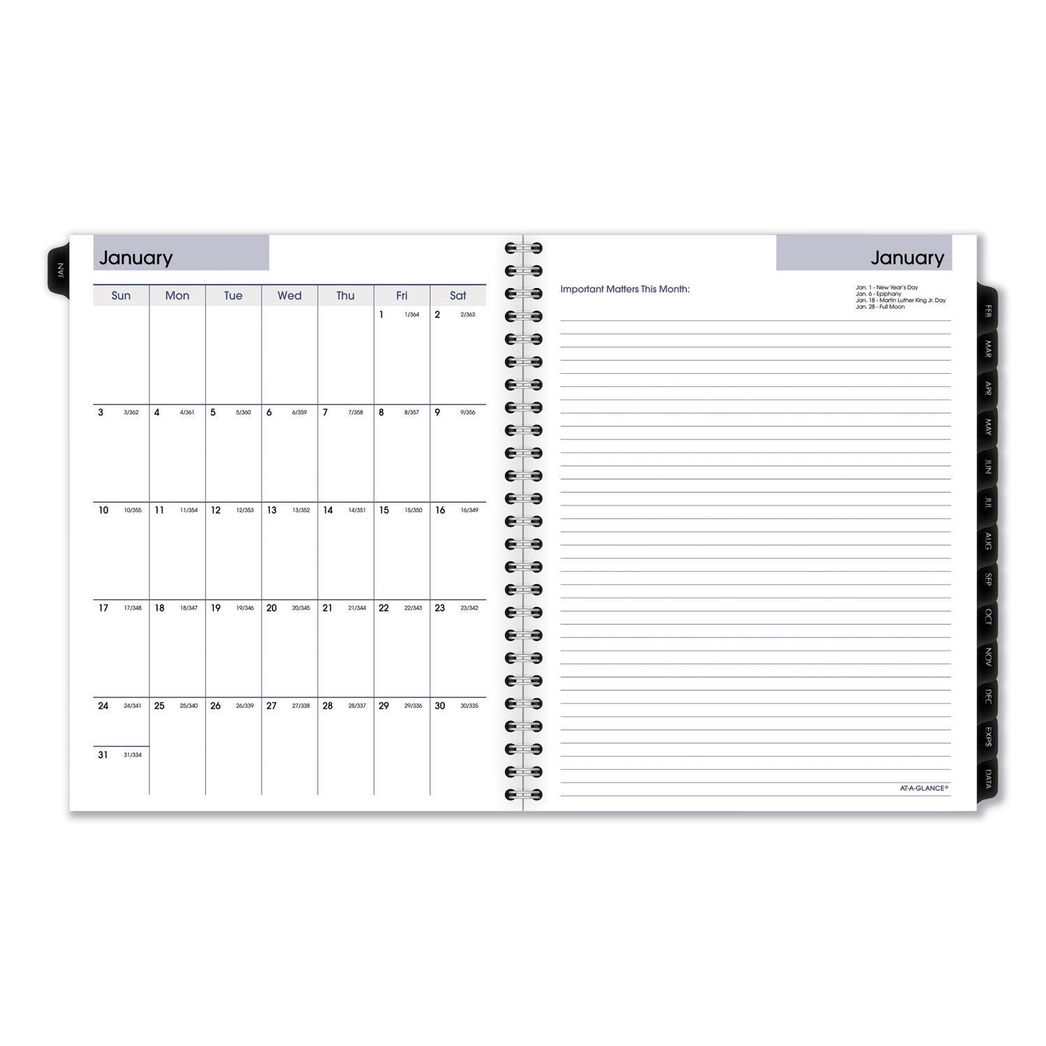 AT-A-GLANCE DayMinder Executive Weekly/Monthly Refill, 8.75 x 7, White Sheets, 12-Month (Jan to Dec): 2025 (G54550)