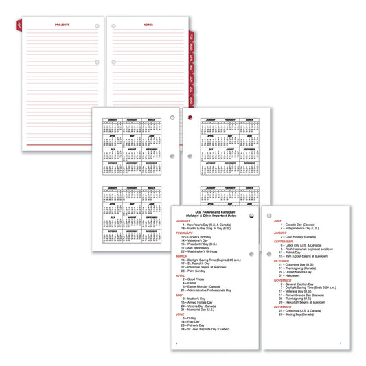 AT-A-GLANCE Burkhart's Day Counter Desk Calendar Refill, 4.5 x 7.38, White Sheets, 12-Month (Jan to Dec): 2025 (E71250)